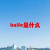 knife是什么(07/05更新)